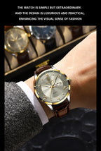 POEDAGAR Leather Watch