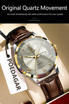POEDAGAR Leather Watch