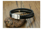 Steelbar Leather Bracelet