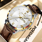 POEDAGAR Leather Watch