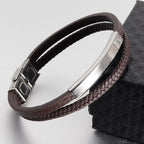 Blacksteel Leather Bracelet