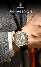 POEDAGAR Leather Watch