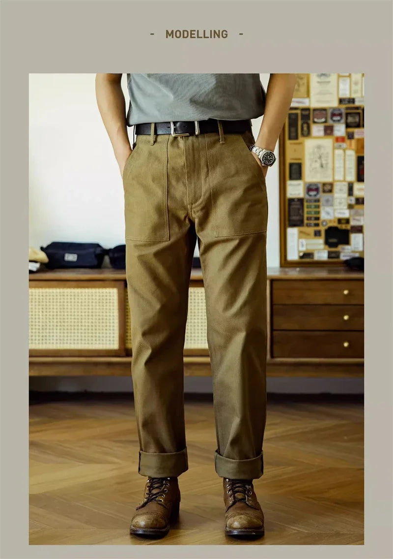 Red Tornado Herringbone Pants