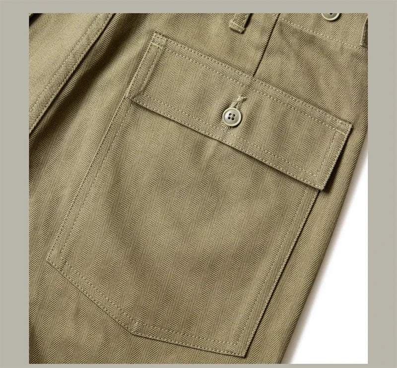 Red Tornado Herringbone Pants