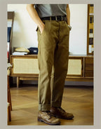 Red Tornado Herringbone Pants