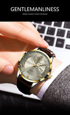 POEDAGAR Leather Watch