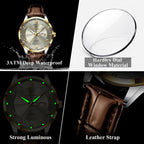 POEDAGAR Leather Watch
