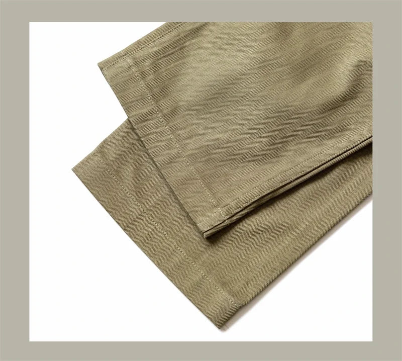 Red Tornado Herringbone Pants