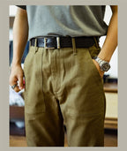 Red Tornado Herringbone Pants