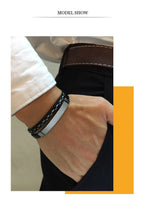 Steelbar Leather Bracelet