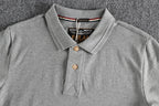 Retro Short-sleeved Lapel Solid Color Polo Shirt