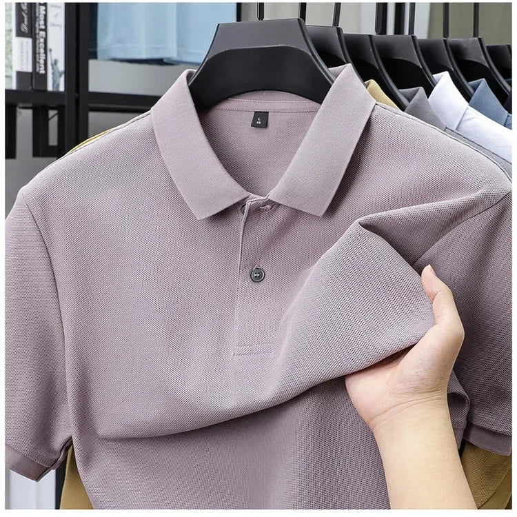 Cotton Polo Shirt - Summer Casual Breathable Tee