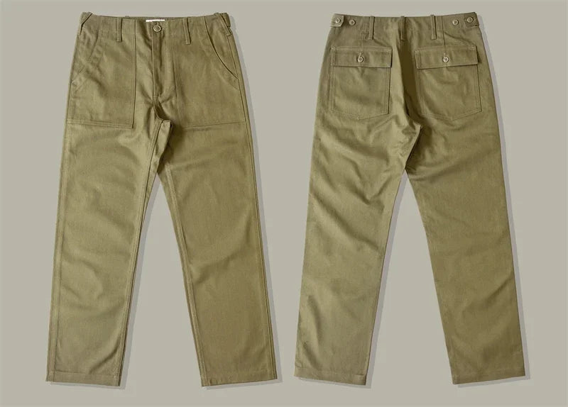 Red Tornado Herringbone Pants