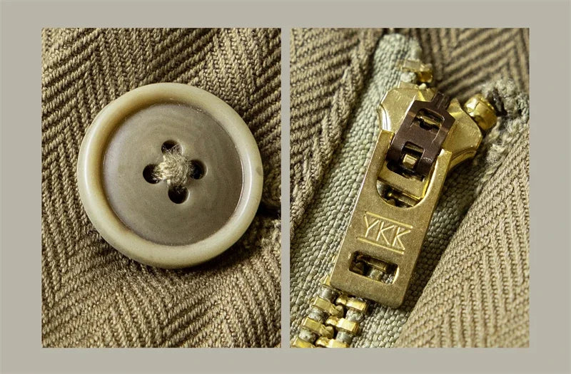 Red Tornado Herringbone Pants