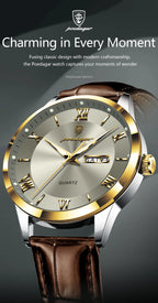 POEDAGAR Leather Watch