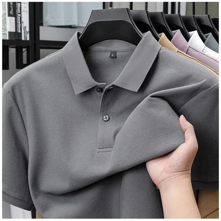 Cotton Polo Shirt - Summer Casual Breathable Tee