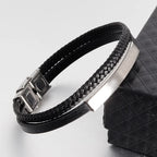 Blacksteel Leather Bracelet