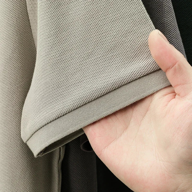 Cotton Polo Shirt - Summer Casual Breathable Tee