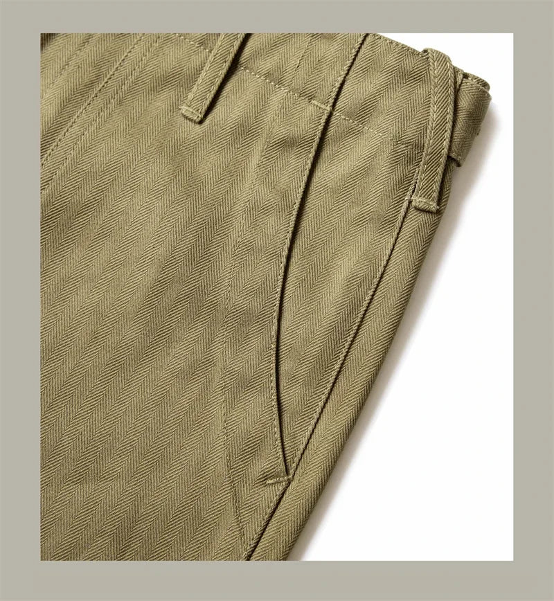 Red Tornado Herringbone Pants