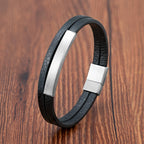 Blacksteel Leather Bracelet