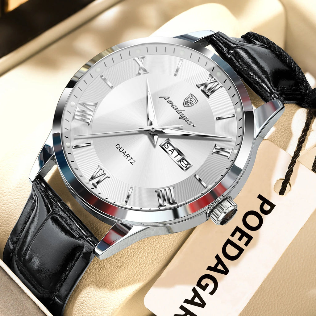 POEDAGAR Leather Watch