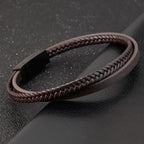 Blacksteel Leather Bracelet