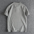 Retro Short-sleeved Lapel Solid Color Polo Shirt